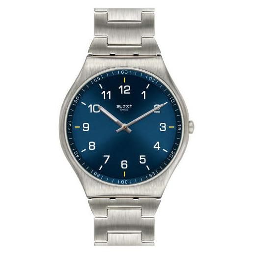 Swatch / skin irony / skin suit blue / orologio uomo / quadrante blu / cassa e bracciale acciaio