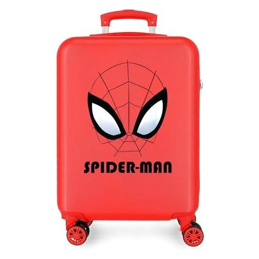 Marvel joumma spiderman authentic valigia da cabina rossa 38 x 55 x 20 cm rigida abs chiusura a combinazione laterale 35 l 2 kg 4 ruote doppie bagaglio a mano, rosso, valigia cabina