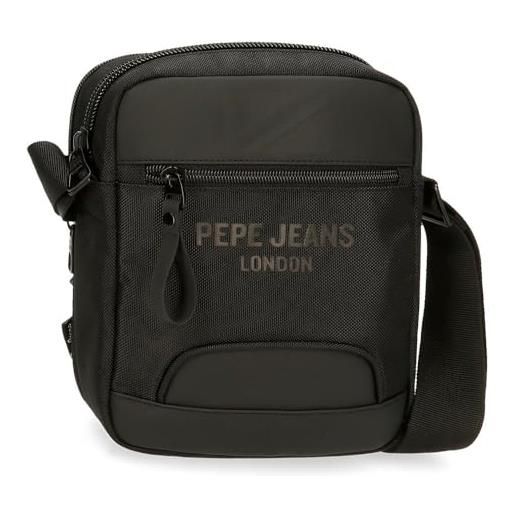 Pepe Jeans bromley borsa a tracolla nero 17x22x7,5 cm poliestere, nero, taglia unica, tracolla