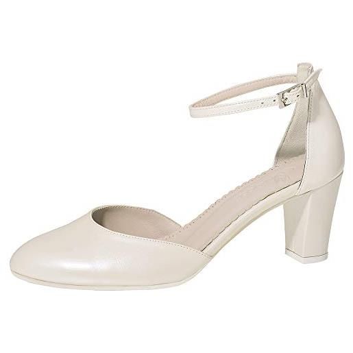 Fiarucci scarpe da sposa fernanda - scarpe da donna imbottite, perla/crema, pelle, crema perla, 40 eu