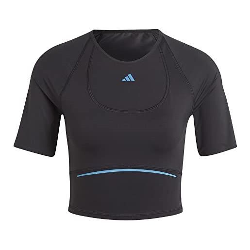 Adidas hiit tlrd hr t, t-shirt donna, nero, s