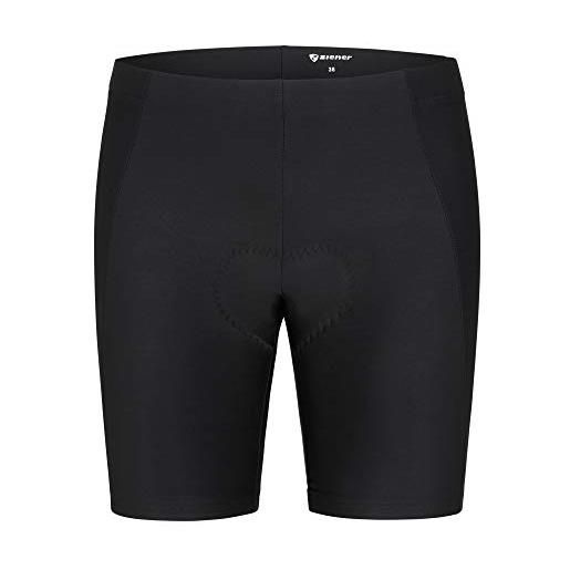 Ziener naira x-function - pantaloni da ciclismo da donna, traspiranti, ad asciugatura rapida, imbottiti, donna, 219130, nero, 34