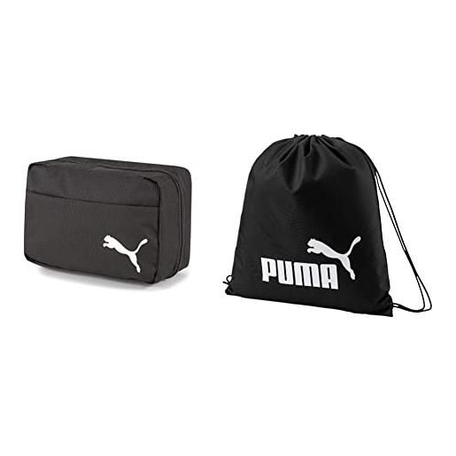 Puma teamgoal 23 wash bag, borsetta da toilette unisex-adult, black, osfa & phase, sacca sportiva unisex-adulto, nero black), taglia unica