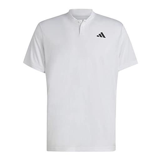 adidas club tennis henley camicia polo, white, xxl