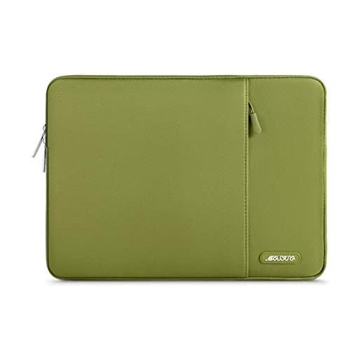 MOSISO laptop custodia borsa 13-13,3 pollici notebook compatibile con mac. Book air/pro, compatibile con mac. Book pro 14 m3 m2 m1 pro max 2024-2021, poliestere manica verticale con tasca, certosa