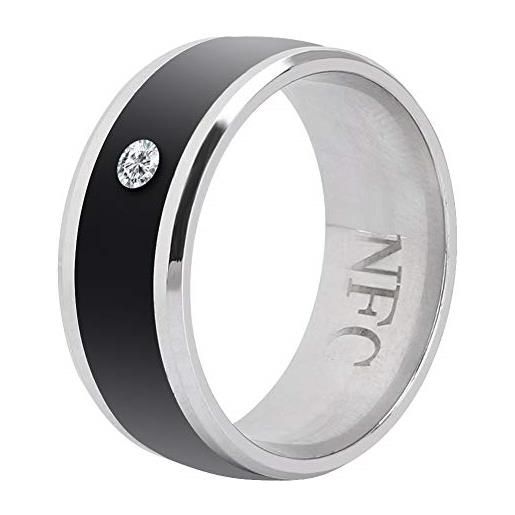 01 smart ring, smart ring multifunzione anello senza carica per la protezione della privacy personale per il telefono cellulare(size13)