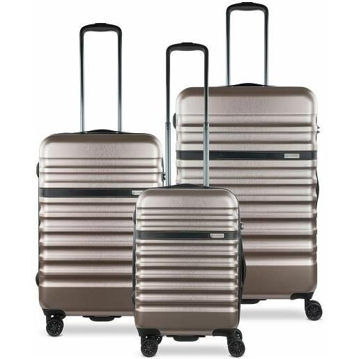 bugatti set di valigie a 4 ruote corium 3 pz. Grigio