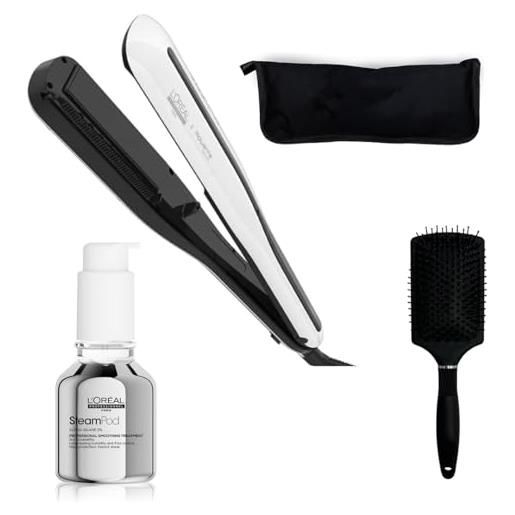 L'oréal professionnel - piastra per capelli steamod 3 + cura lisciante 50 ml + astuccio di conservazione + spazzola