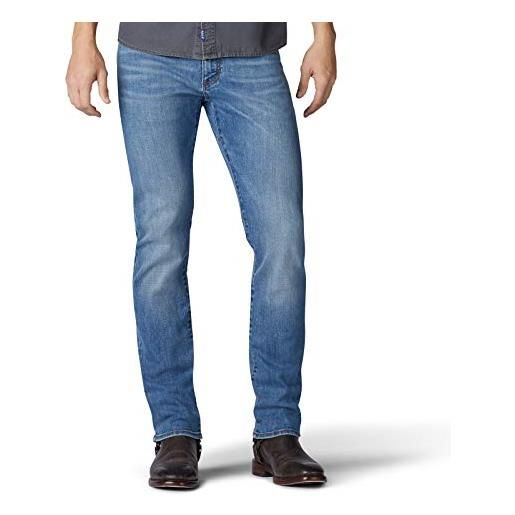 Lee modern series extreme motion slim straight leg jean jeans, piombo grigio, 36w x 29l uomo