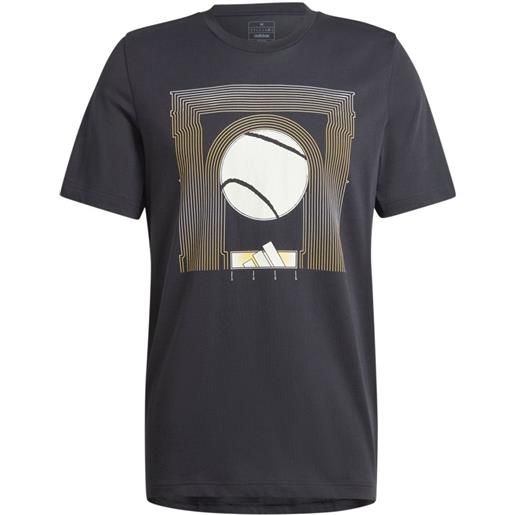 Adidas t-shirt da uomo Adidas graphic tennis t-shirt - black