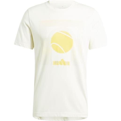 Adidas t-shirt da uomo Adidas graphic tennis t-shirt - ivory