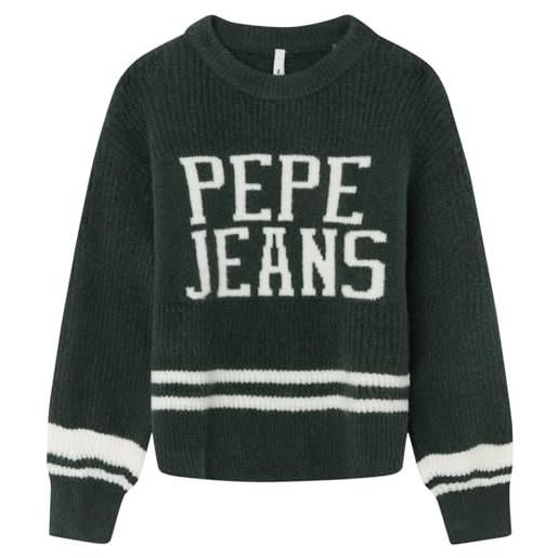 Pepe Jeans savia, maglione bambine e ragazze, verde (regent green), 14 anni