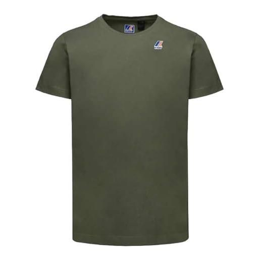 K-Way t-shirt uomo k007je0 verde militare le vrai edouard k007je0 3xl