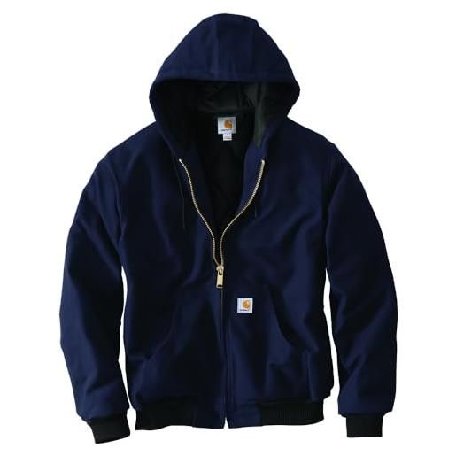 Carhartt big & tall j140 active jac - giacca da uomo in flanella isolata, vestibilità ampia, tinta unita, blu navy scuro, large