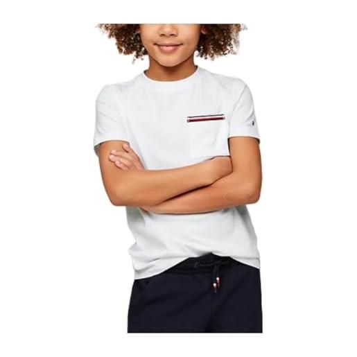 Tommy Hilfiger maglietta per bambini e ragazzi bianco 12 anni (152cm)