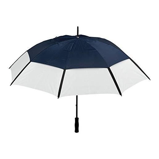 eBuyGB grande ombrello manuale a due toni con bastone da golf, 101 cm, verde lime, blu navy, 101 cm, ombrello bastone