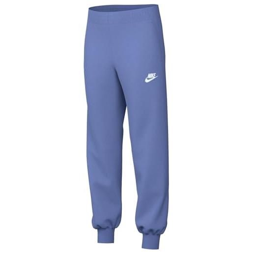 Nike girl's full length pant g nsw club flc hr ftd pnt lbr, polar/polar/white, fd2921-450, s