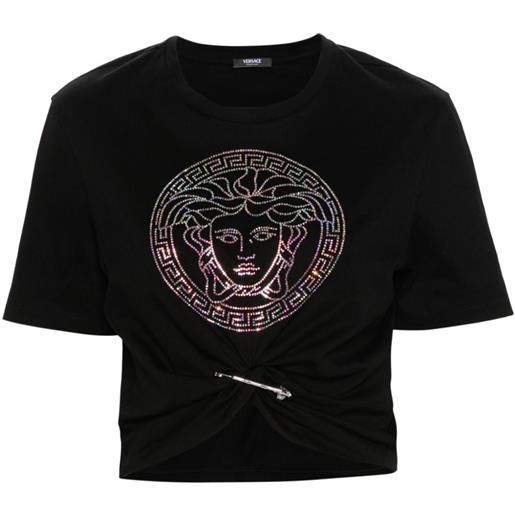 Versace t-shirt crystal medusa - nero