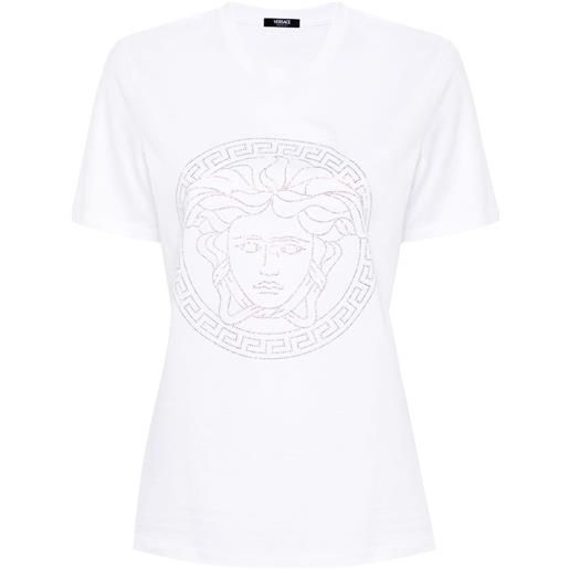 Versace t-shirt crystal medusa - bianco