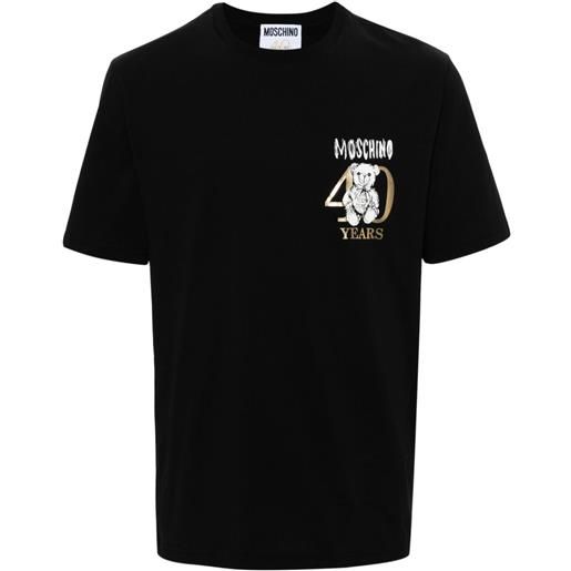 Moschino t-shirt con stampa teddy bear - nero