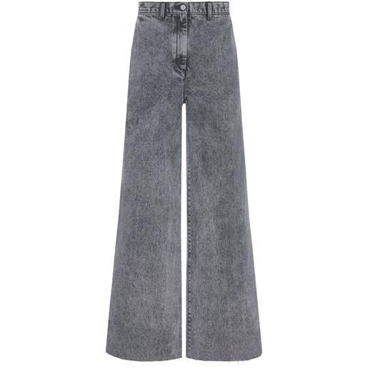 Rosetta Getty jeans a gamba ampia con lavaggio acido - nero