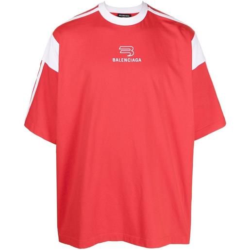 Balenciaga t-shirt con stampa - rosso