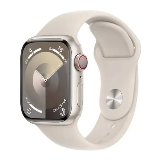 Apple smartwatch Apple watch series 9 gps + cellular 45mm cassa in alluminio con cinturino sportivo s/m galassia [mrm83ql/a]