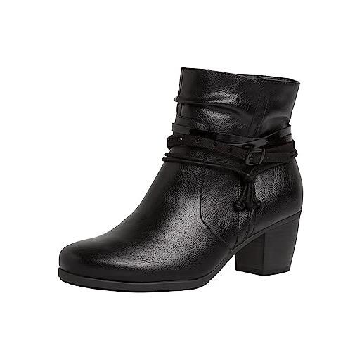 Jana softline 8-25365-41-scarpe comode alla moda, per tutti i giorni, stivaletto donna, nero, 36 eu larga