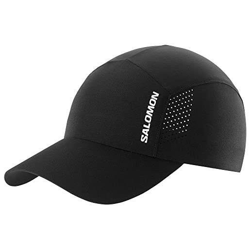 Salomon cross cappellino unisex, comfort e leggerezza, controllo dell'umidità, tessuto riciclato, black, taglia unica