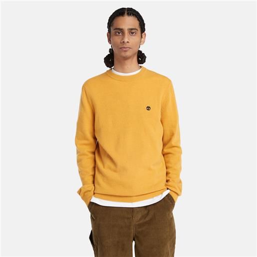 Timberland maglione girocollo cohas brook da uomo in giallo giallo