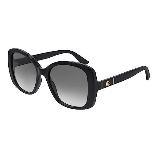 Gucci occhiali da sole gg0762s black/grey shaded 56/18/145 donna