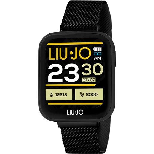 Liu Jo smartwatch unisex dimensione cassa 42 mm in acciaio colore cinturino nero quadrante nero - swlj052