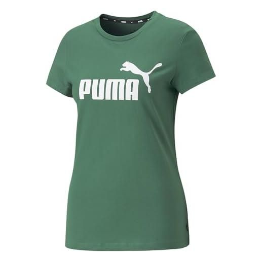 PUMA t-shirt con logo essentials donna xs vine green