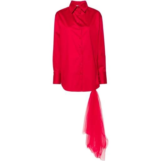 Atu Body Couture chemisier corto drappeggiato - rosso