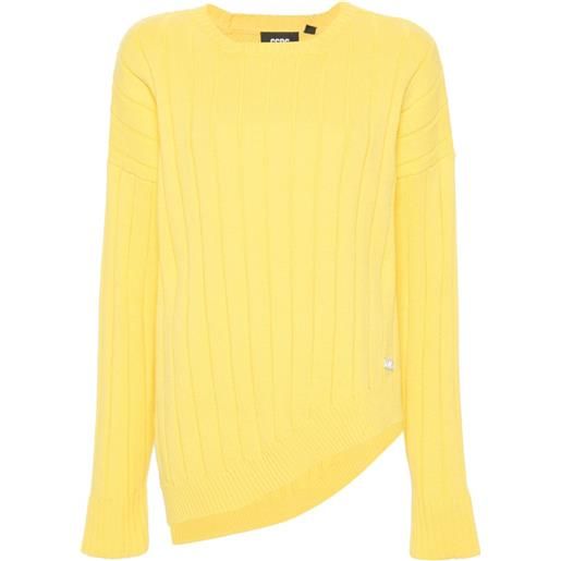 Gcds maglione con logo - giallo