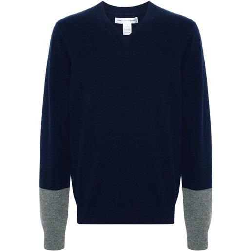 Comme Des Garçons Shirt maglione con motivo jacquard - blu