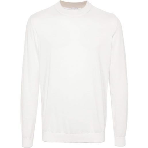 Eleventy maglione con dettaglio a contrasto - bianco