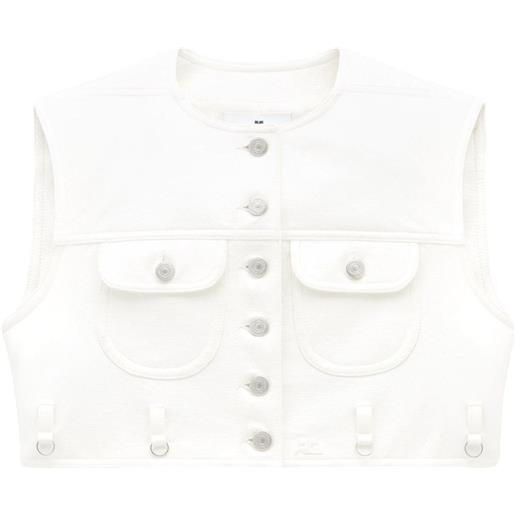 Courrèges top multiflex crop - bianco