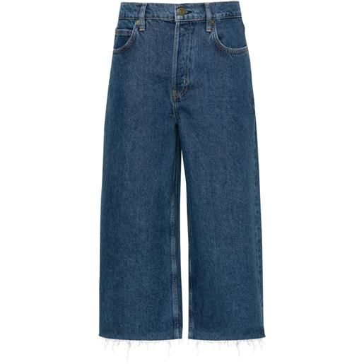 FRAME jeans easy capri crop a vita alta - blu