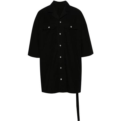 Rick Owens DRKSHDW camicia magnum tommy lunga - nero