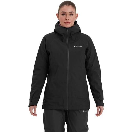 Montane solution full zip rain jacket nero s donna