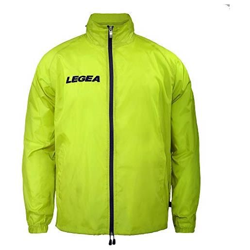LEGEA k207, jacket cairo rain unisex - adulto, giallo fluo-blu, l