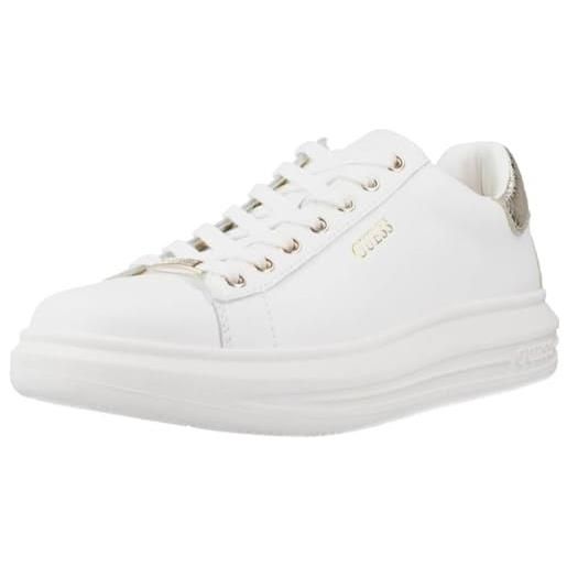 GUESS vibo carry over, sneaker donna, bianco, 38 eu