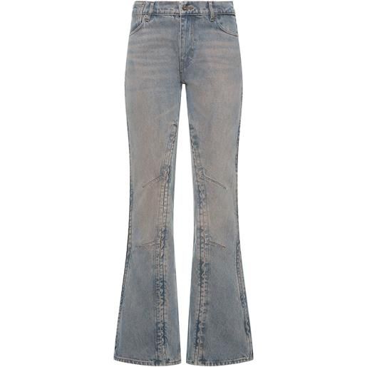 Y/PROJECT jeans vita bassa in denim / spacchi