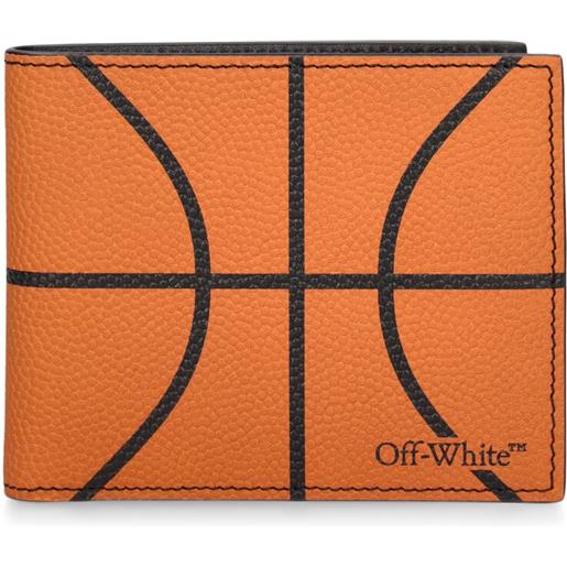 OFF-WHITE basketball classic leather bifold wallet