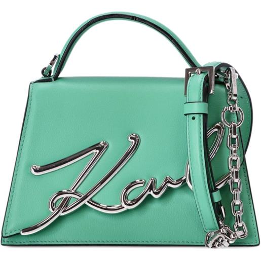 Karl Lagerfeld borsa a tracolla k/signature 2.0 piccola - verde