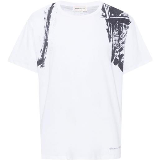 Alexander McQueen t-shirt con stampa - bianco
