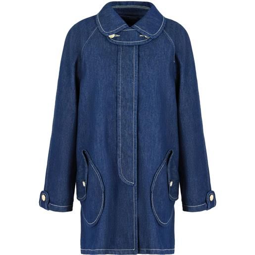 Emporio Armani giacca denim con dettaglio cuciture - blu