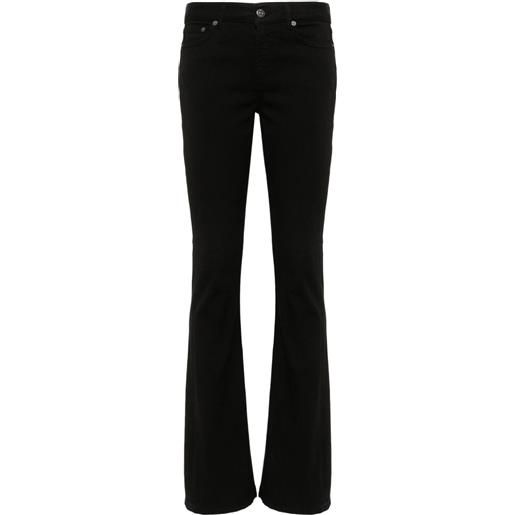 DONDUP jeans svasati con placca logo - nero