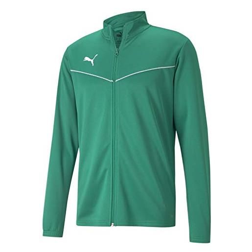 PUMA teamrise training poly jacket, giacca sportiva uomo, pepper green/white, xl